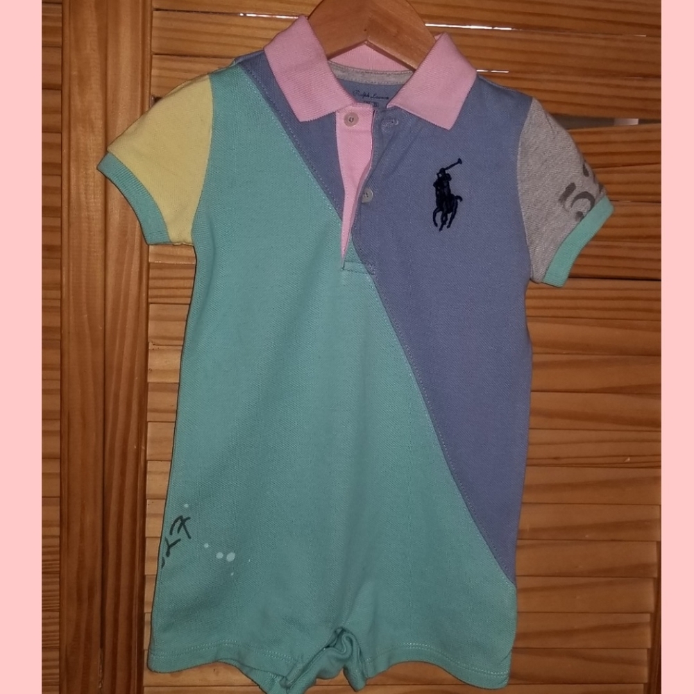 Ralph Lauren onesie for a 6-9 month old boy.